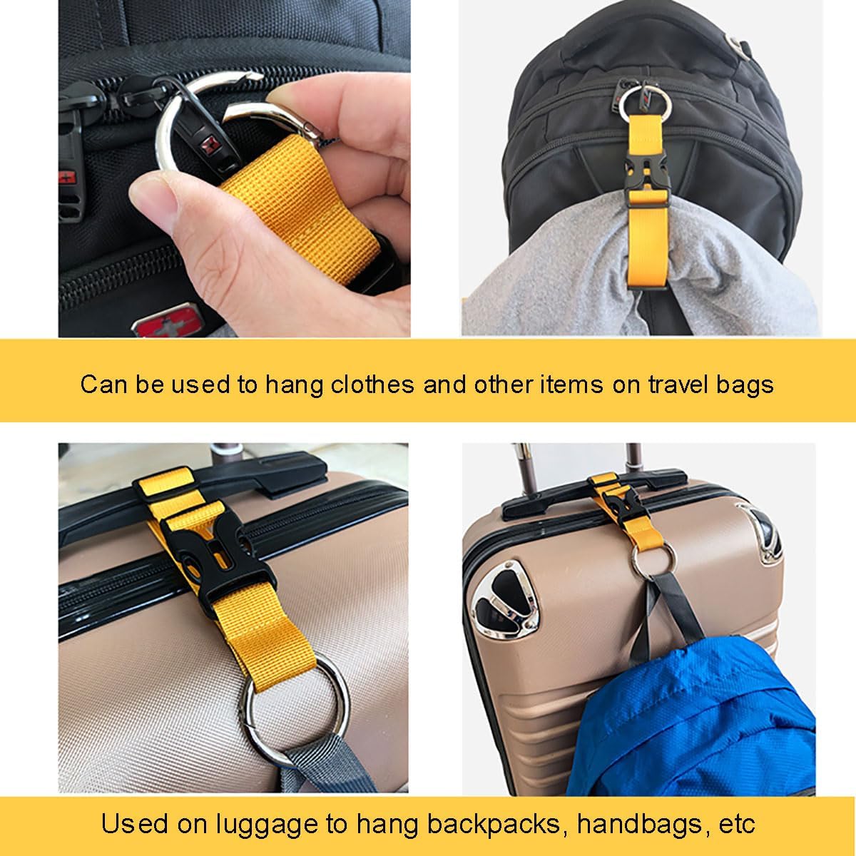 2-piece travel luggage set including suitcase, coat hanger, luggage straps, non-slip, portable backpack, luggage set — image 6