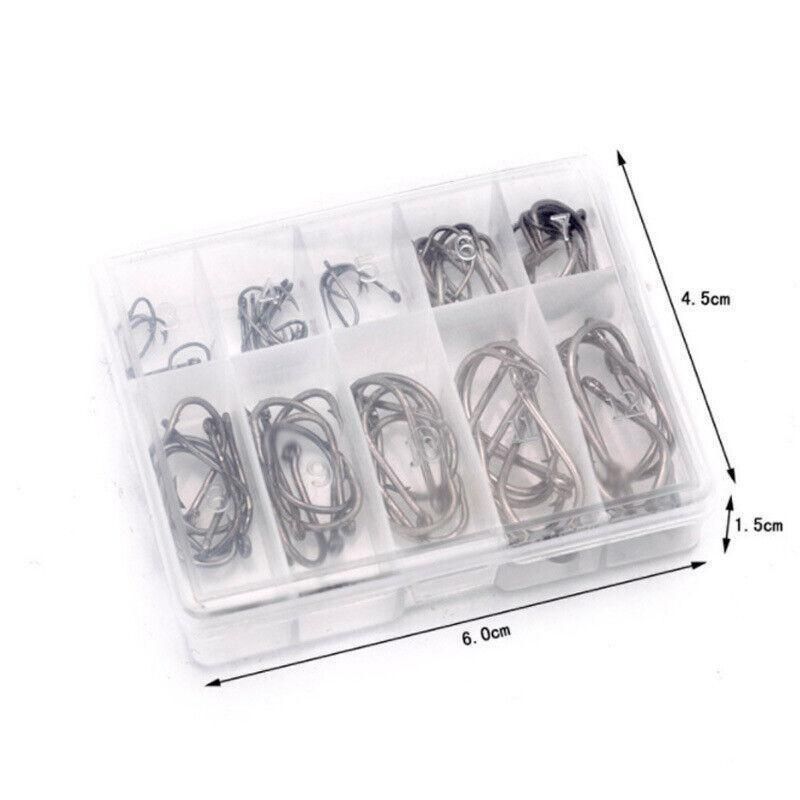 Fishing Hooks Octopus Style 100pcs Chemically Sharpened Assorted Sizes 3-12 - Black โ image 4
