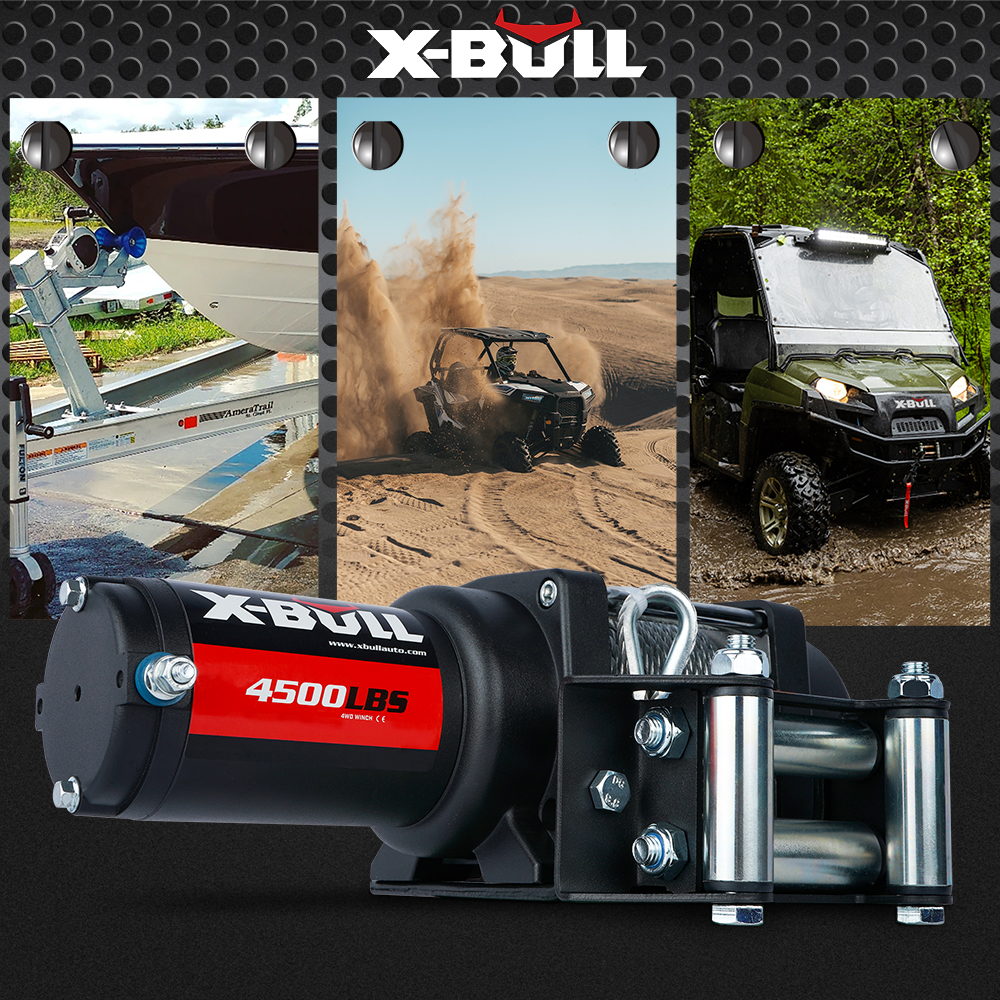 X-BULL Electric Winch 4500LBS/2041KG Steel Cable Wireless Remote Boat ATV 4WD โ image 2