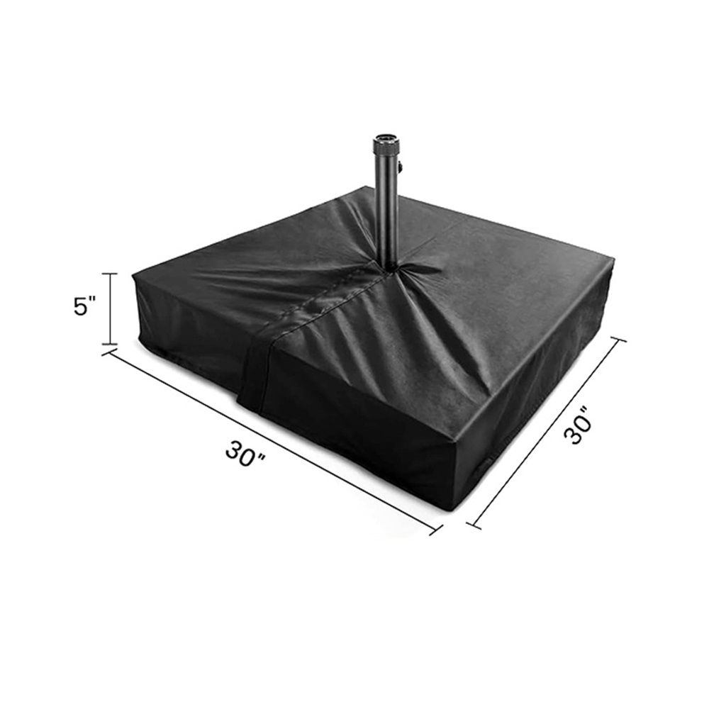 Patio Umbrella Base Cover, 600D Outdoor Heavy Duty Waterproof Anti-UV Square Umbrella Stand Base Covers, (Black) — image 5