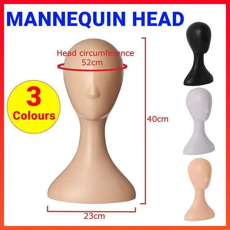 Display Stand Female Mannequin Head for Wig Hat Scarf Hair Model - Natural โ image 2