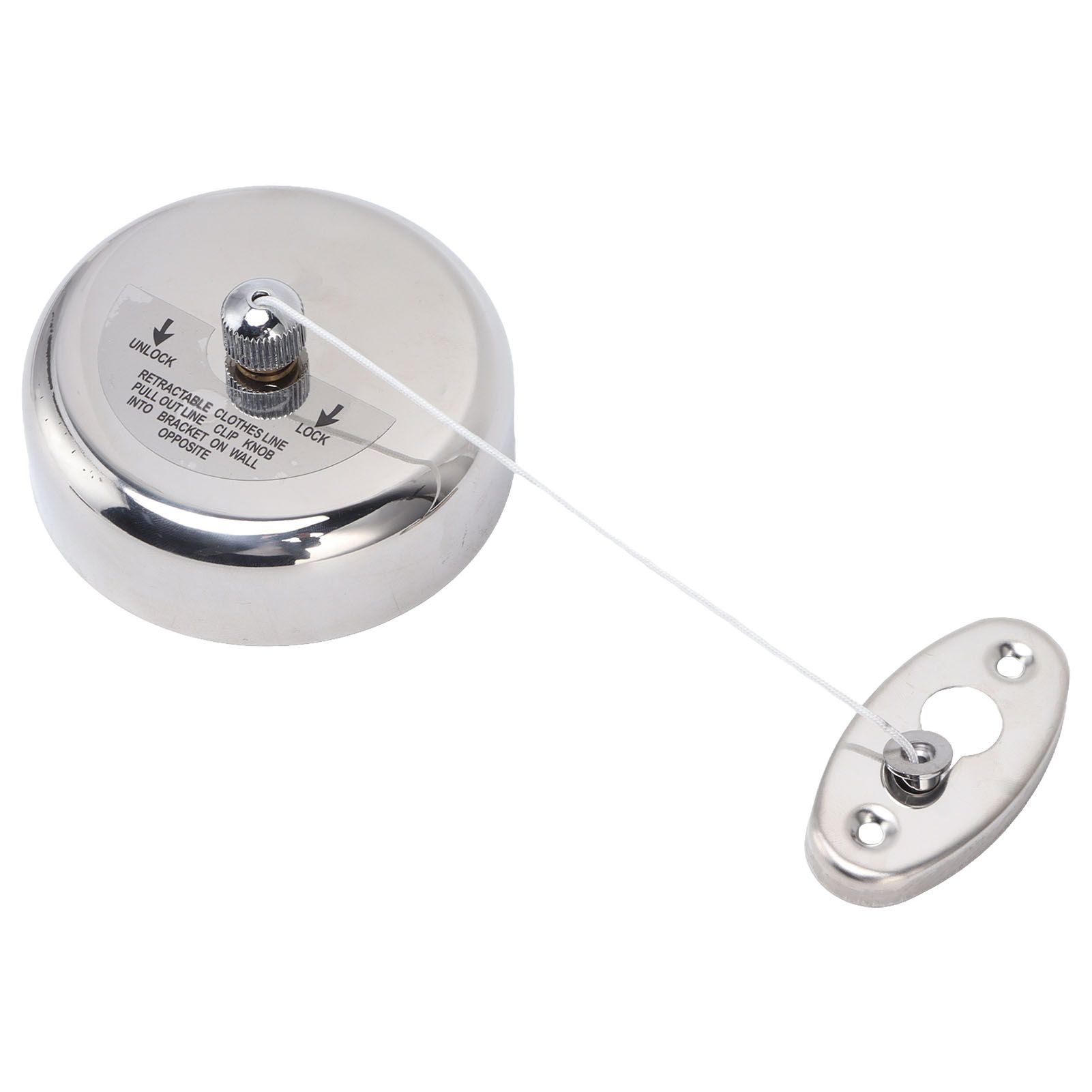 Clothesline 304 Stainless Steel Nylon Cord Space Saving Retractable 9ft/2.8m Indoor Clothesline — image 4