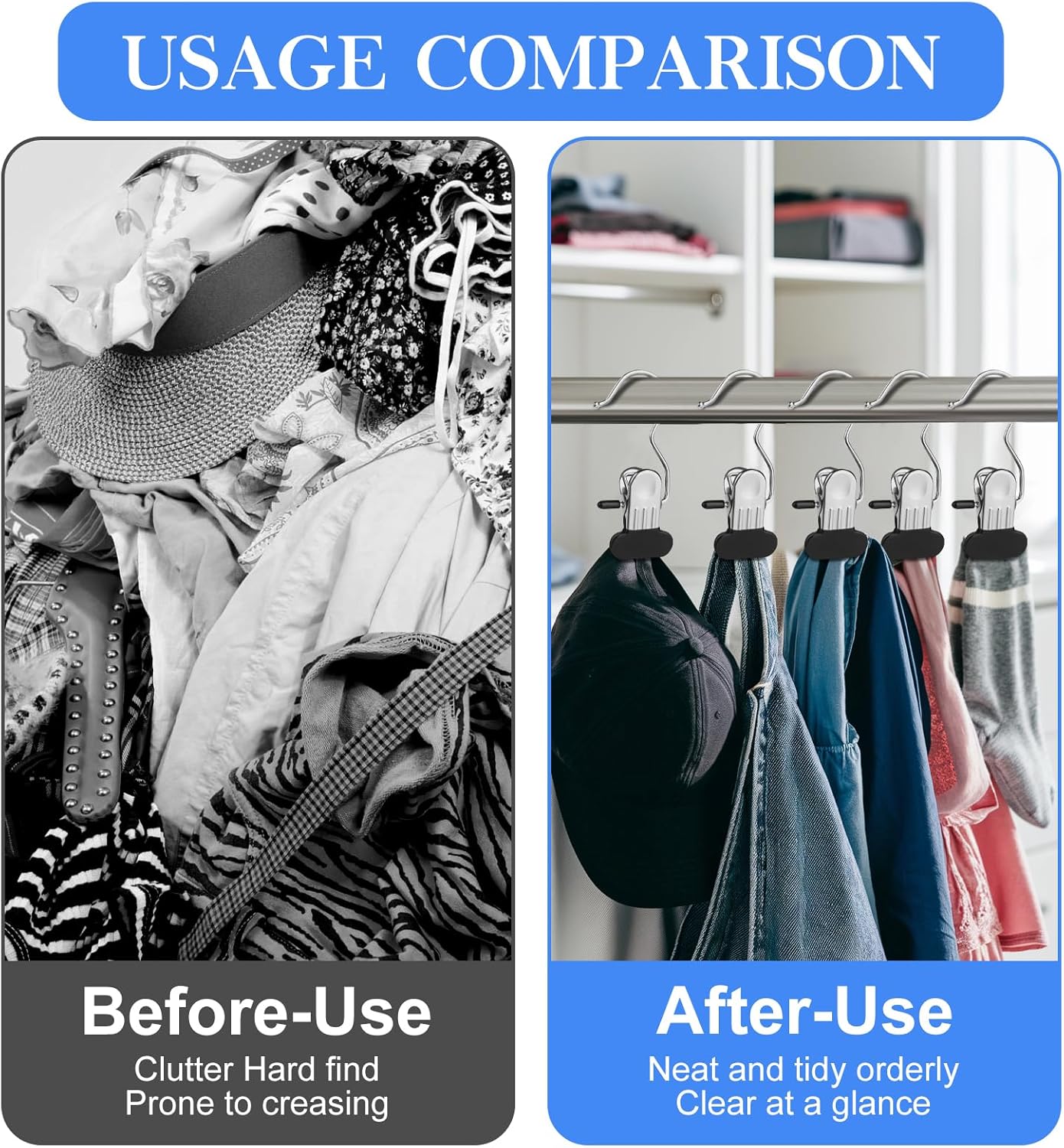 30-Piece Rotating Belt Organizer with Clips Durable Space-Saving Closet Hanger — image 5