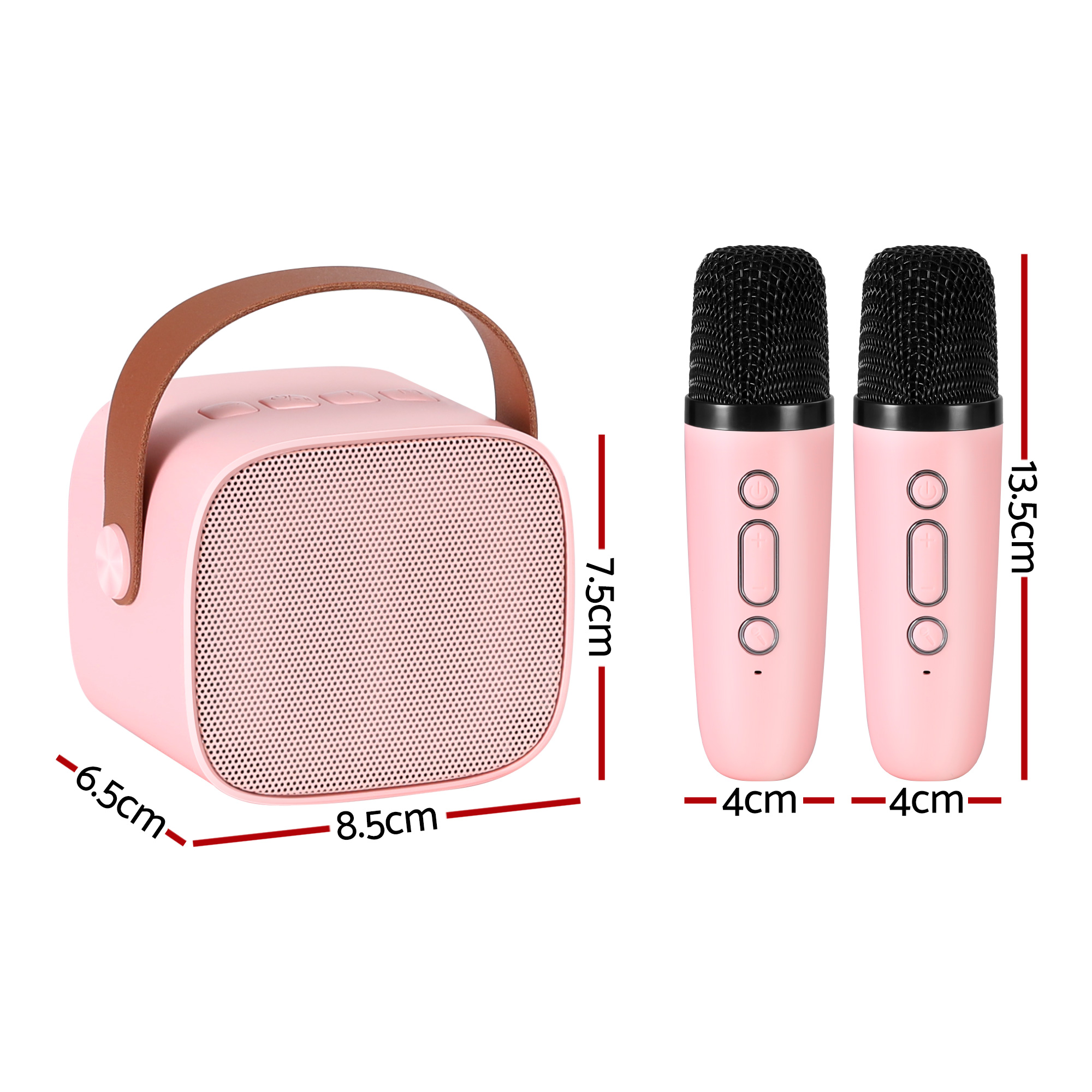 Alpha Mini Portable Karaoke Machine for Adults Kids with 2 Wireless Microphones โ image 2