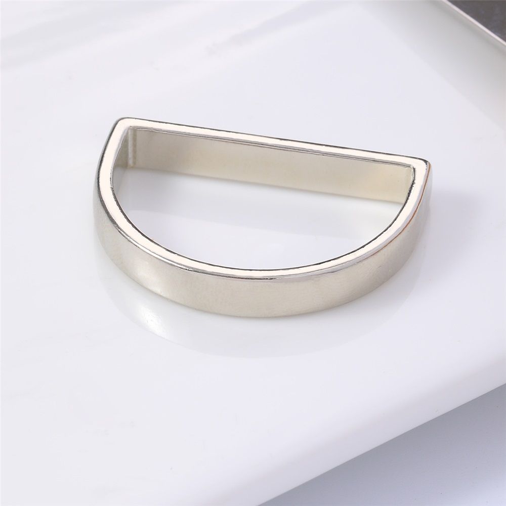 20 Pcs Silver Napkin Rings - Napkin Ring(Semicircle) Stainless Steel Napkin Rings for Table Settings Wedding Christmas Party Dinner Table — image 2