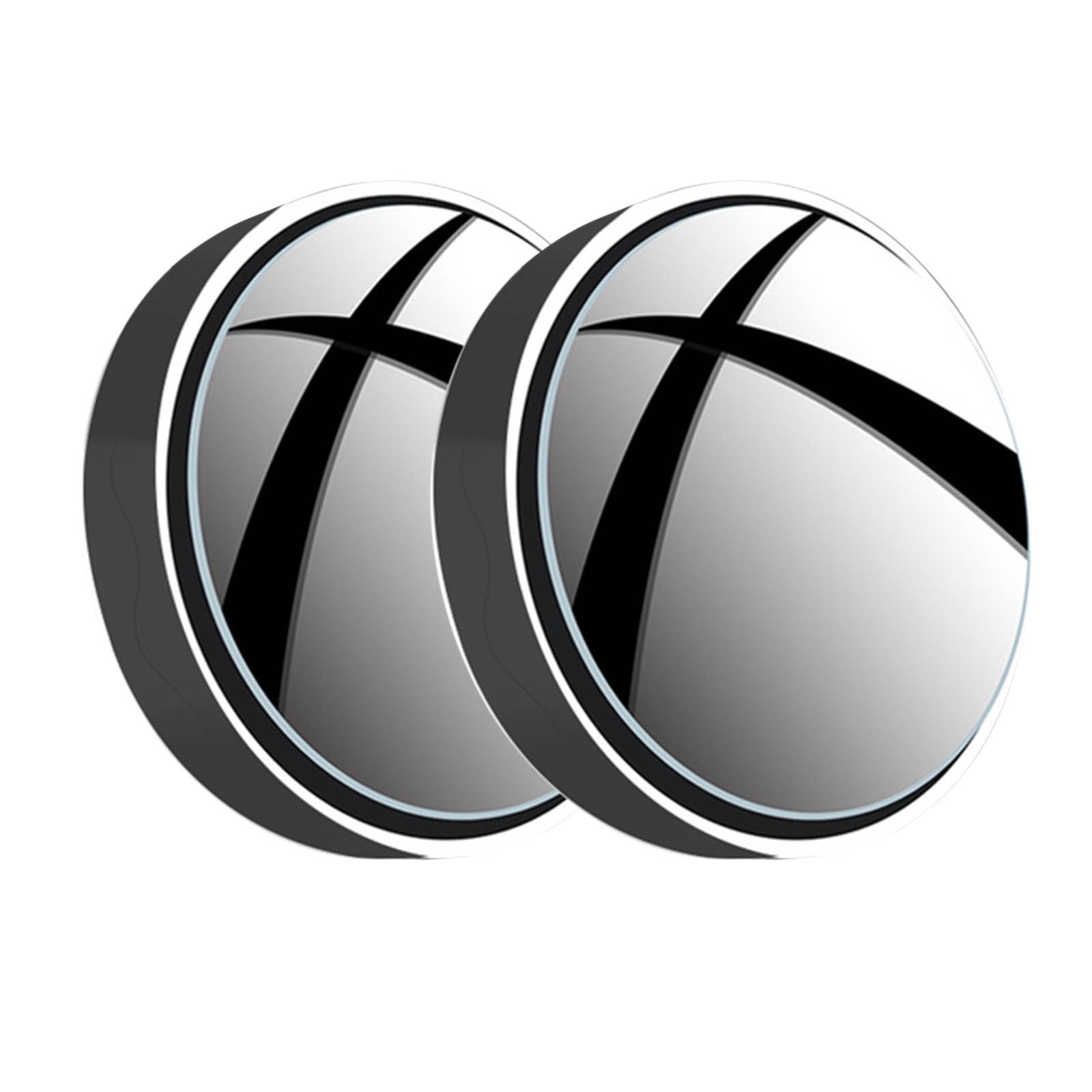 2 Pieces Suction Cup Car Convex Blind Spot Mirror,Blind Spot Mirror, 360° Wide Angle Side Rear View Mirror, Reversing, Black — image 2