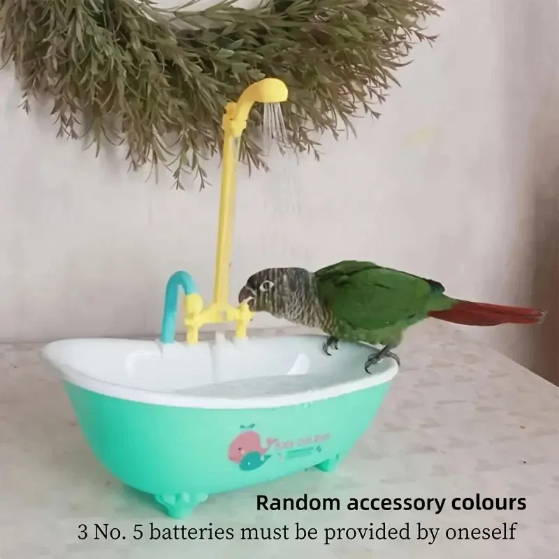 Bird Bath Tub Basin Plastic Hanging Birdcage Shower Bowl Indoor Outdoor Accessory — image 5