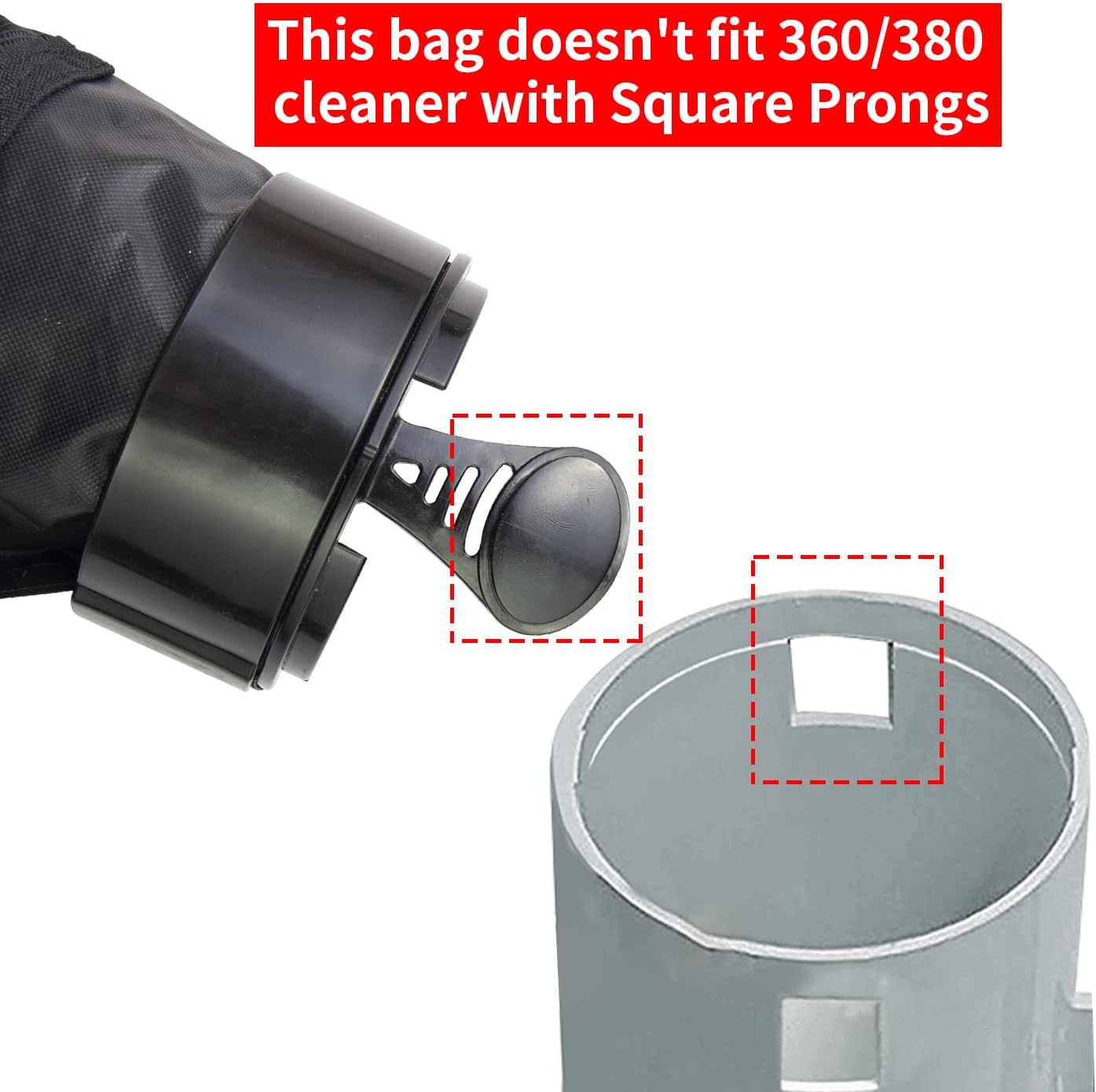 Black Nylon Mesh Pool Cleaner Bags,All Purpose Filter Bag K13 K16 with Zipper Replacement for Polaris 280 and 480 Pool Cleaner(2 Pack) โ image 3