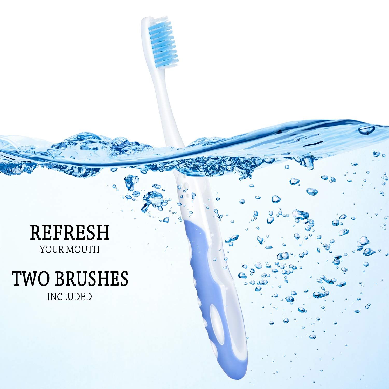 4 Pieces Folding Travel Toothbrush Portable Soft Toothbrush with Soft Bristles Brushes for Sensitive Gums — image 4