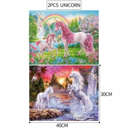 2PCS 5D Diamond Painting Kits Diamond Glue Art Kit Paint for Adults Kids DIY Gift 40 × 30cm — image 2