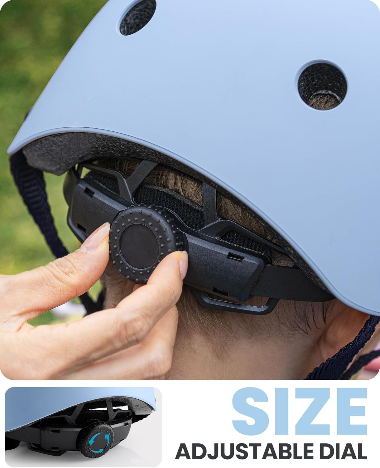 OutdoorMaster Youth & Kids Bike Helmet - Adjustable Multi-Sports Skateboard Helmet with Removable Liners for Balance Bike, Toddler Scooter, One Wheel — image 3