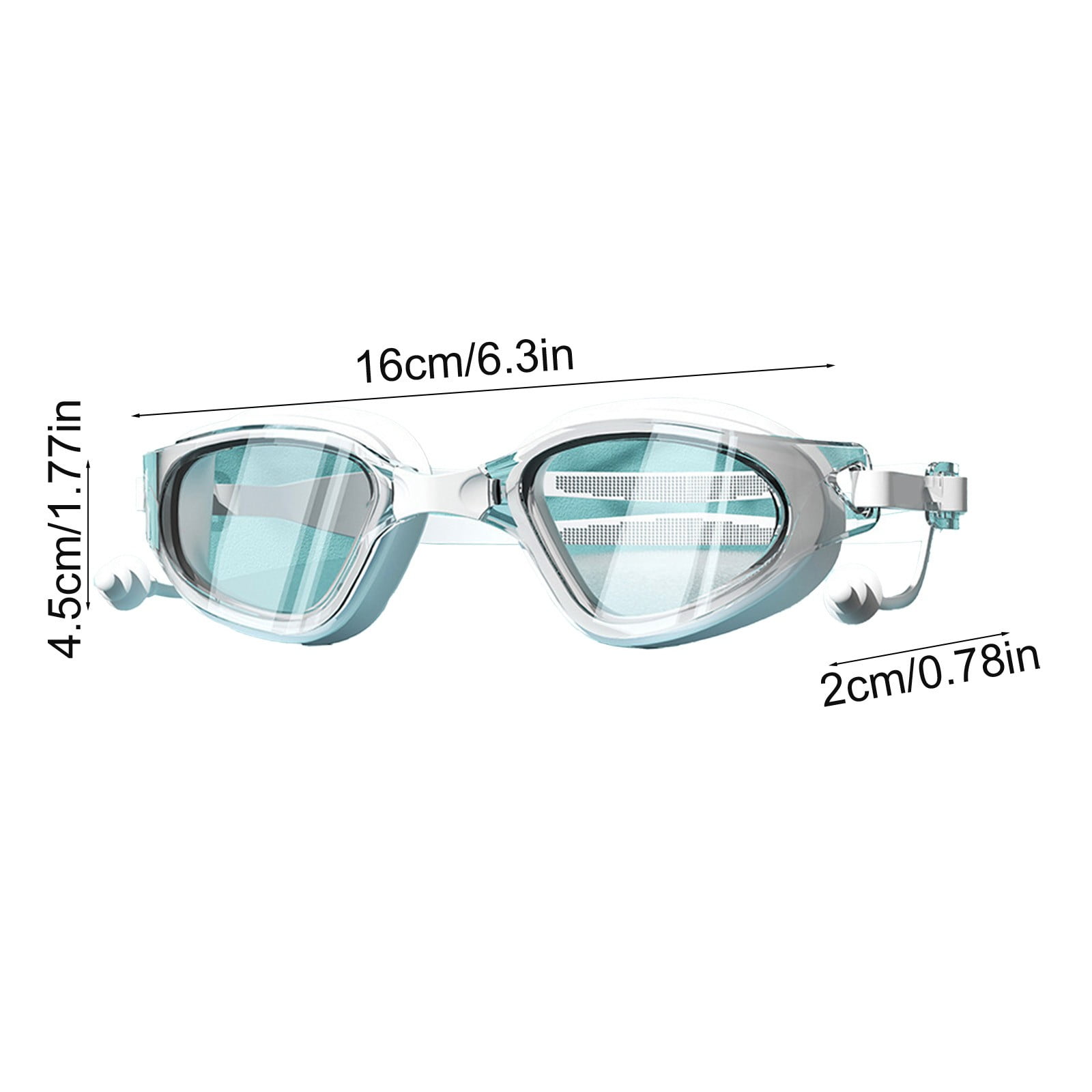 Large Frame Swim Goggles for Adults - Electroplated Anti-Fog HD Myopia Swimming Goggles with Adjustable Nose Cover, Leak-Proof Seal for Men & Women, Pool & — image 4
