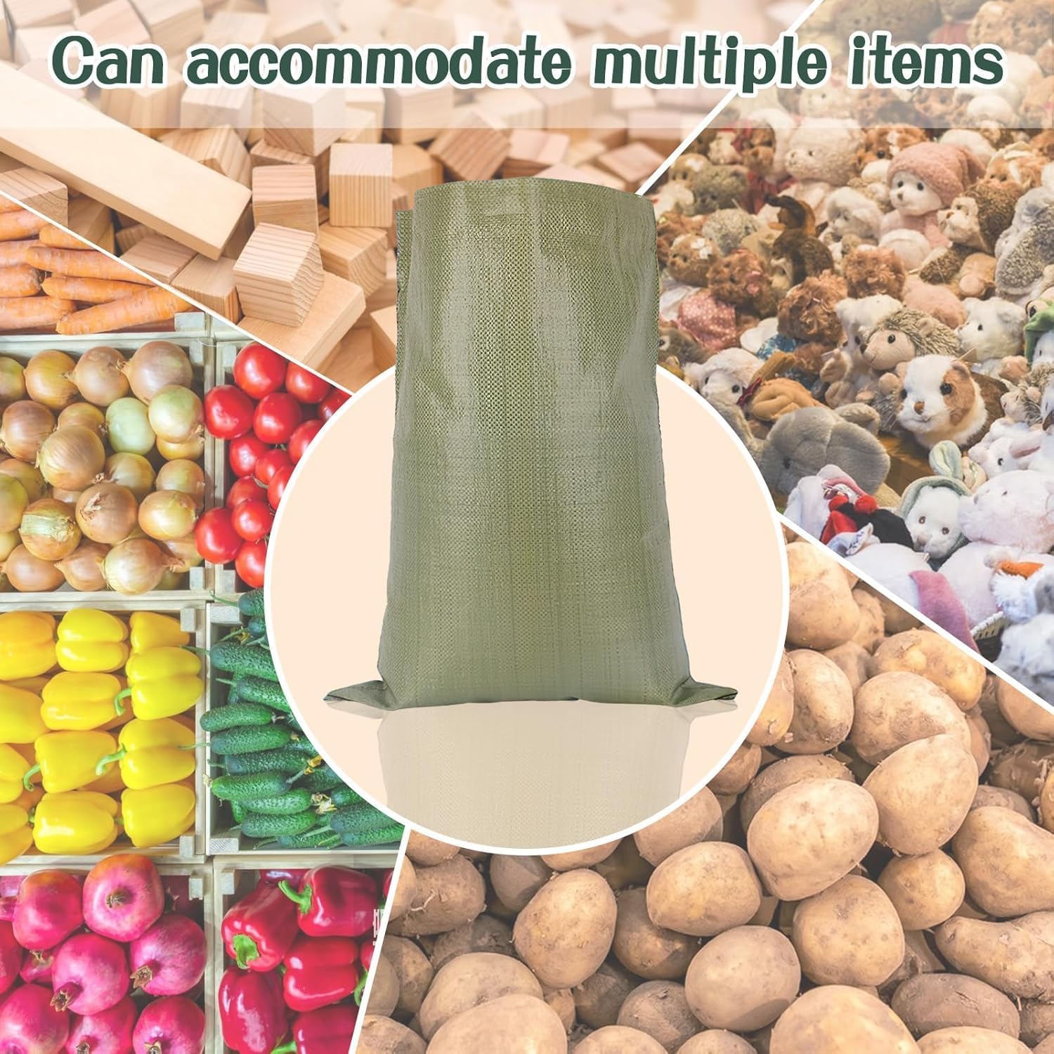 10PCS Potato Sack Race Bags,Large Seed Sack 60x 100cm Large Outdoor Lawn Game Bags for Adults and Children Birthdays, Yard，Game Parties, BBQs, Picnics，Storage — image 6