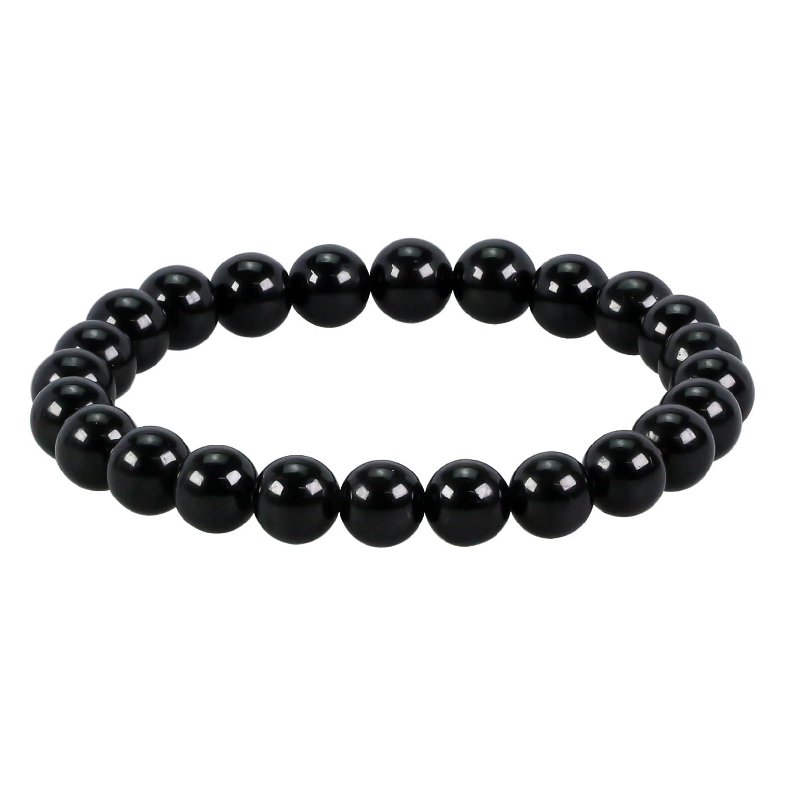 8mm Natural Gemstones Round Beads Energy Power Crystal Chakra Reiki Healing Elastic Stretch Bracelet 7 Inch Unisex