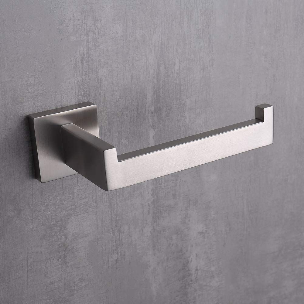 Toilet Paper Holder Brushed Nickel, Toilet Tissue Roll Holders Dispenser and Hangers Wall Mounted for Bathroom & Kitchen — image 5