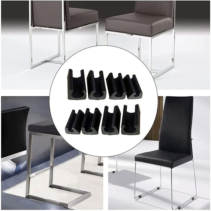 32 pcs Chair Leg Caps Tube End Caps Pads Furniture Floor Protectors U Shape Plastic Chair Caps, Chair Leg Caps Silicone — image 3