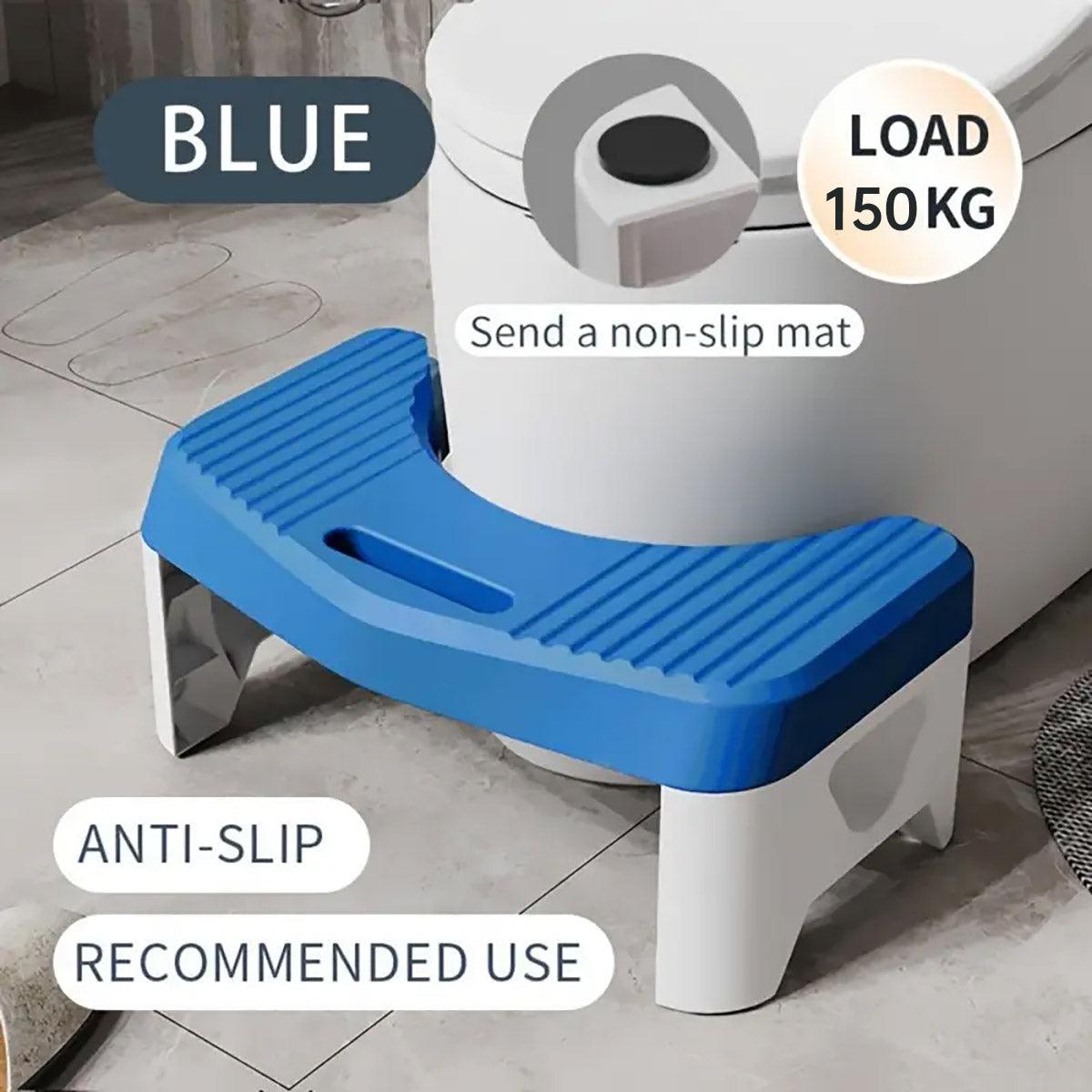 Thickened Toilet Squatting Stool Bathroom Footstool Household Restroom Pad - Blue — image 5