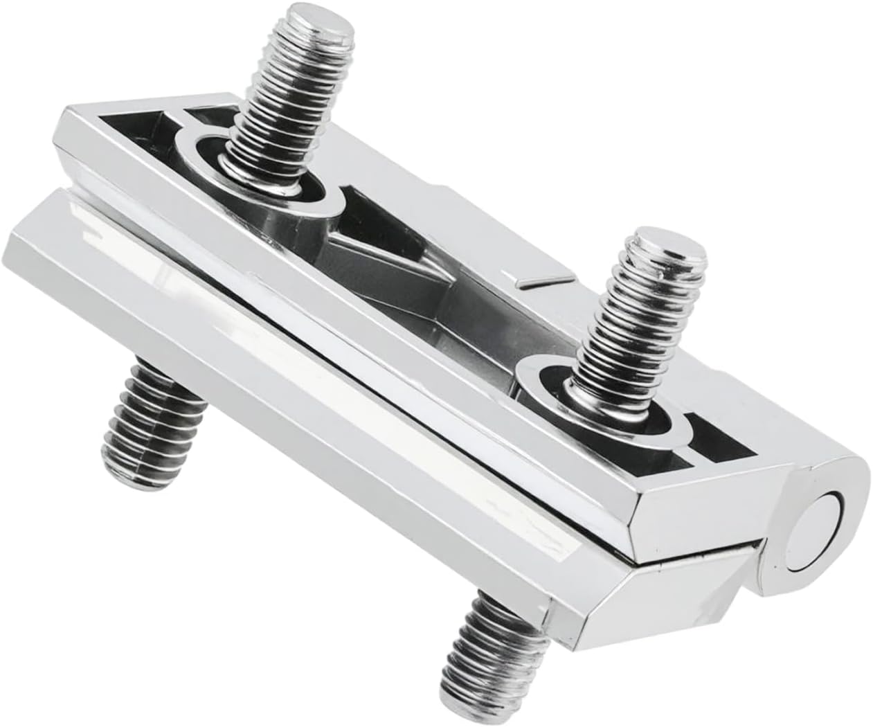 Cabinet Hinge Zinc Alloy Door Hinges with Screw Bolts Polished Chrom Silver Butt Hinge for Electrical Distribution Boxes 2" x 2" - 2pcs — image 4