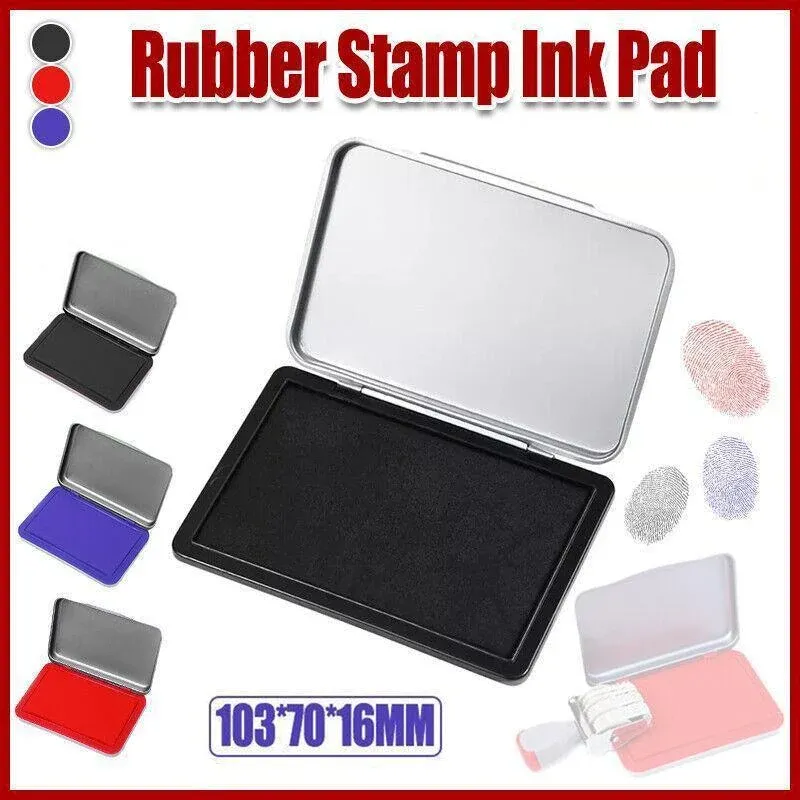 Ink Pad for Rubber Stamps and Fingerprint Crafts Non Toxic Ink for Office and DIY Use - Red โ image 2