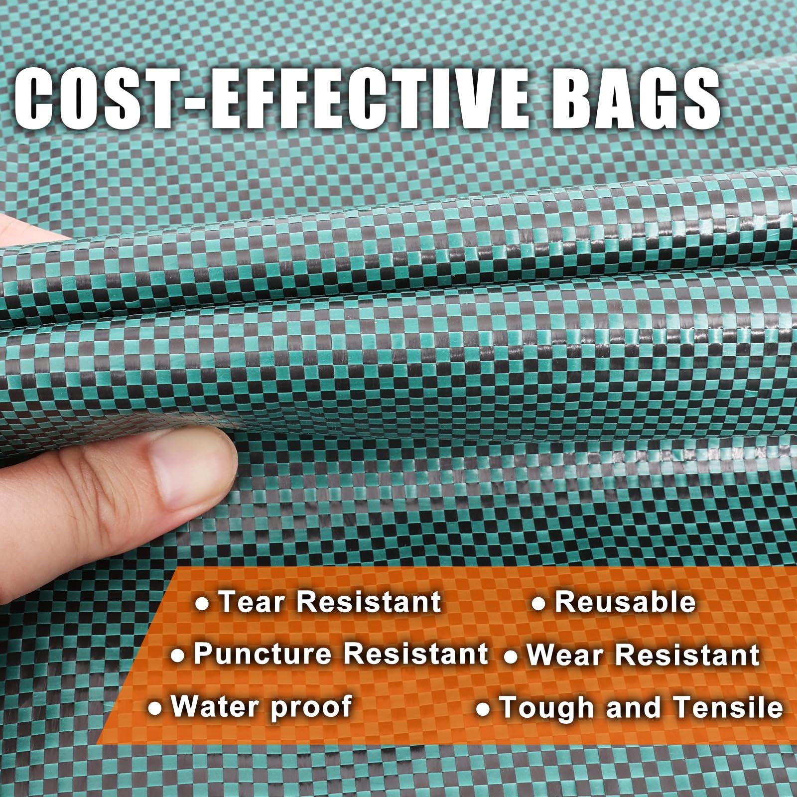 Reusable Yard Waste Bags Lawn And Leaf Bags 3 Pack, Heavy Duty Garden Bags With Gardening Gloves, Standable Garden Waste Bag With 4 Handles(45*38cm) — image 2