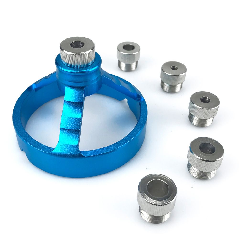 Vertical Hole Punch Locator, with 6 Drill Bushings Woodworking Drill Bit Jig Fixture Used for Woodworking Hole Punching โ image 2