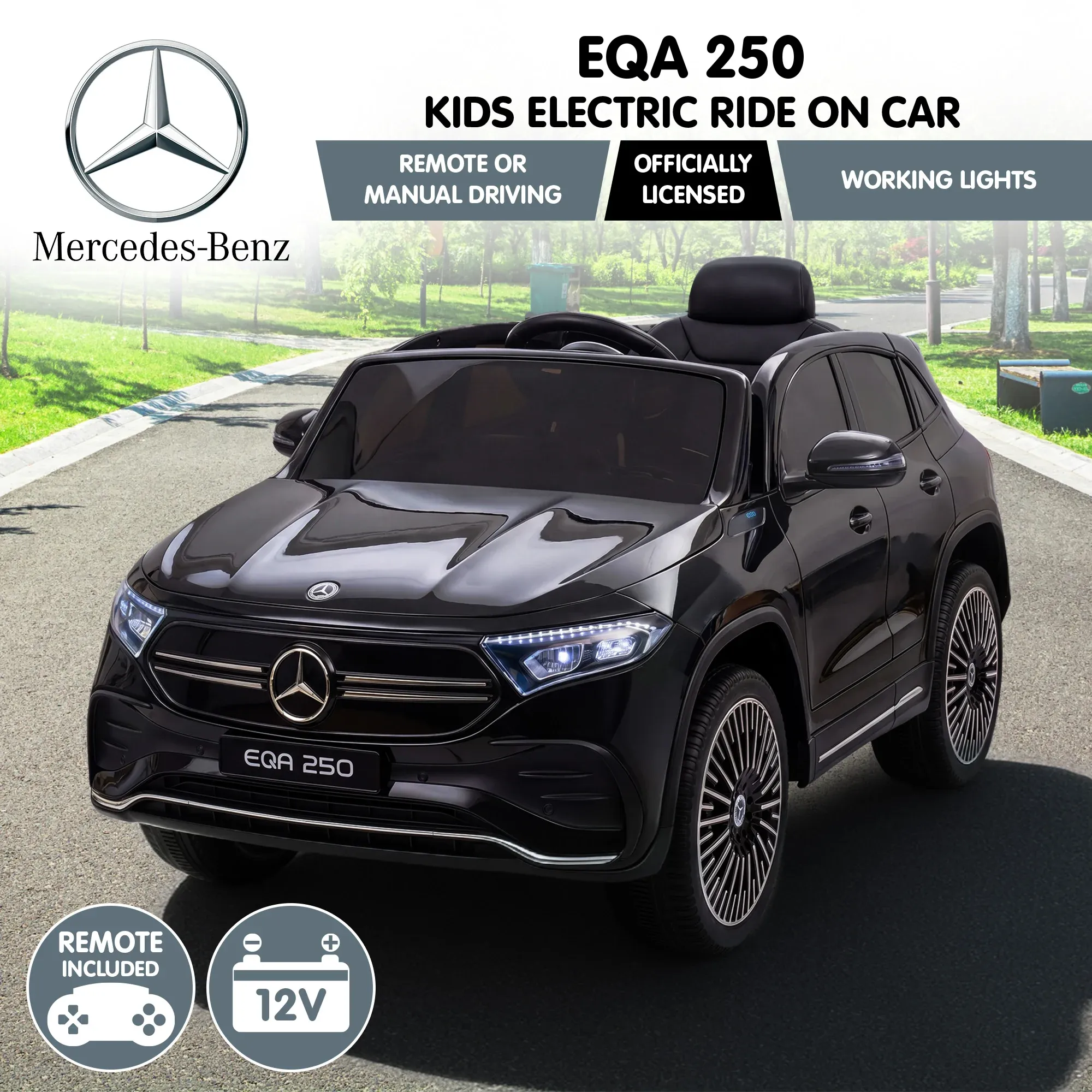 Kahuna Mercedes-Benz EQA 250 Kids 12V Electric Ride-On Car with Parental Remote Control โ image 2