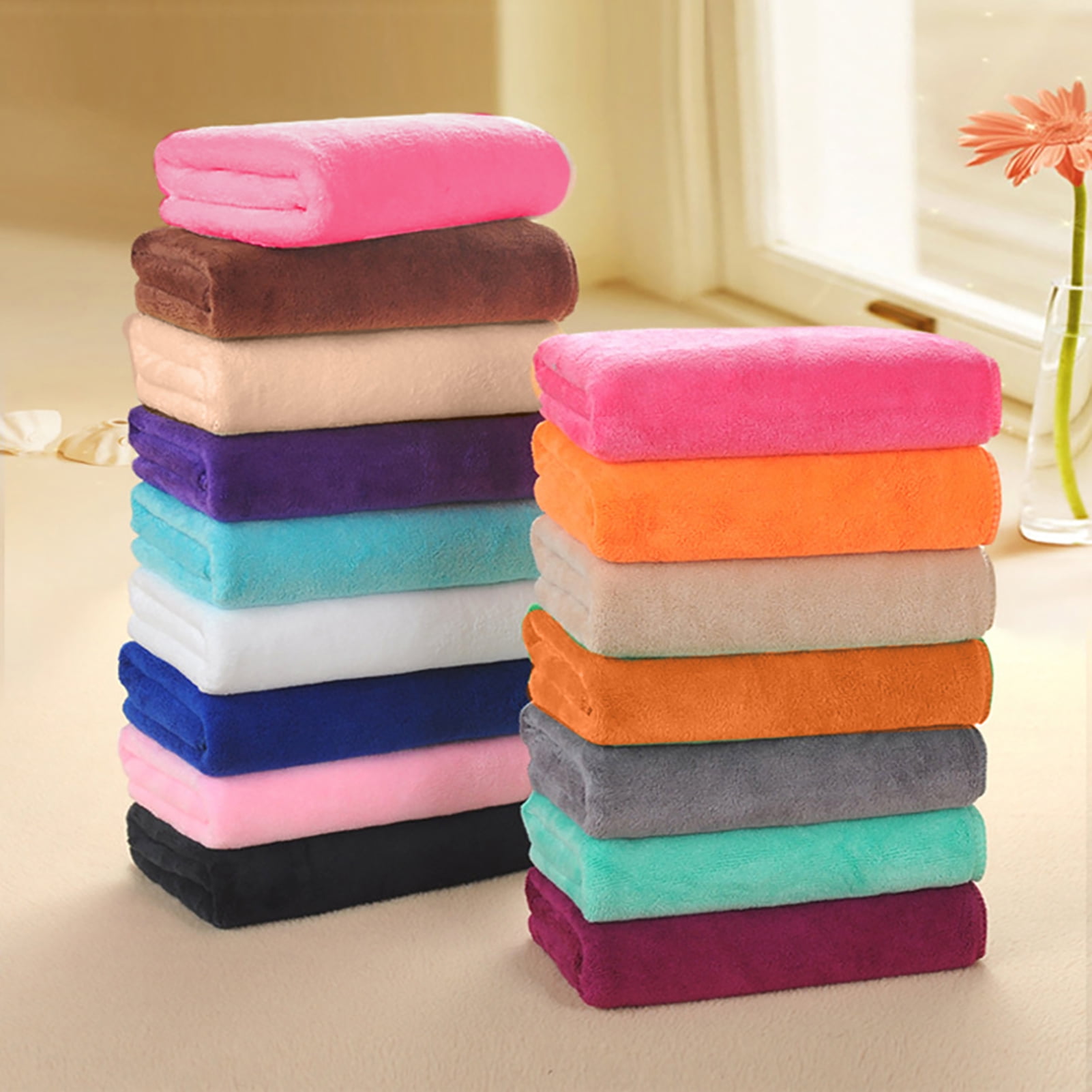 1Pc Microfiber Hair Towel Soft Super Absorbent Microfiber Hair Towel Wraps Women for Gym Grey โ image 2