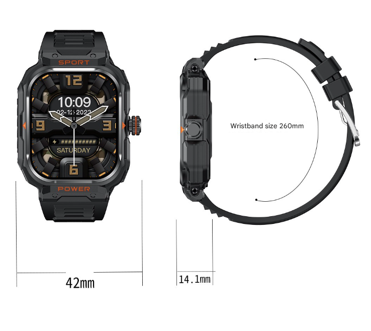 Black 2-in-1 Smartwatch with Earbuds and 2.01-Inch HD Screen for Sports โ image 5