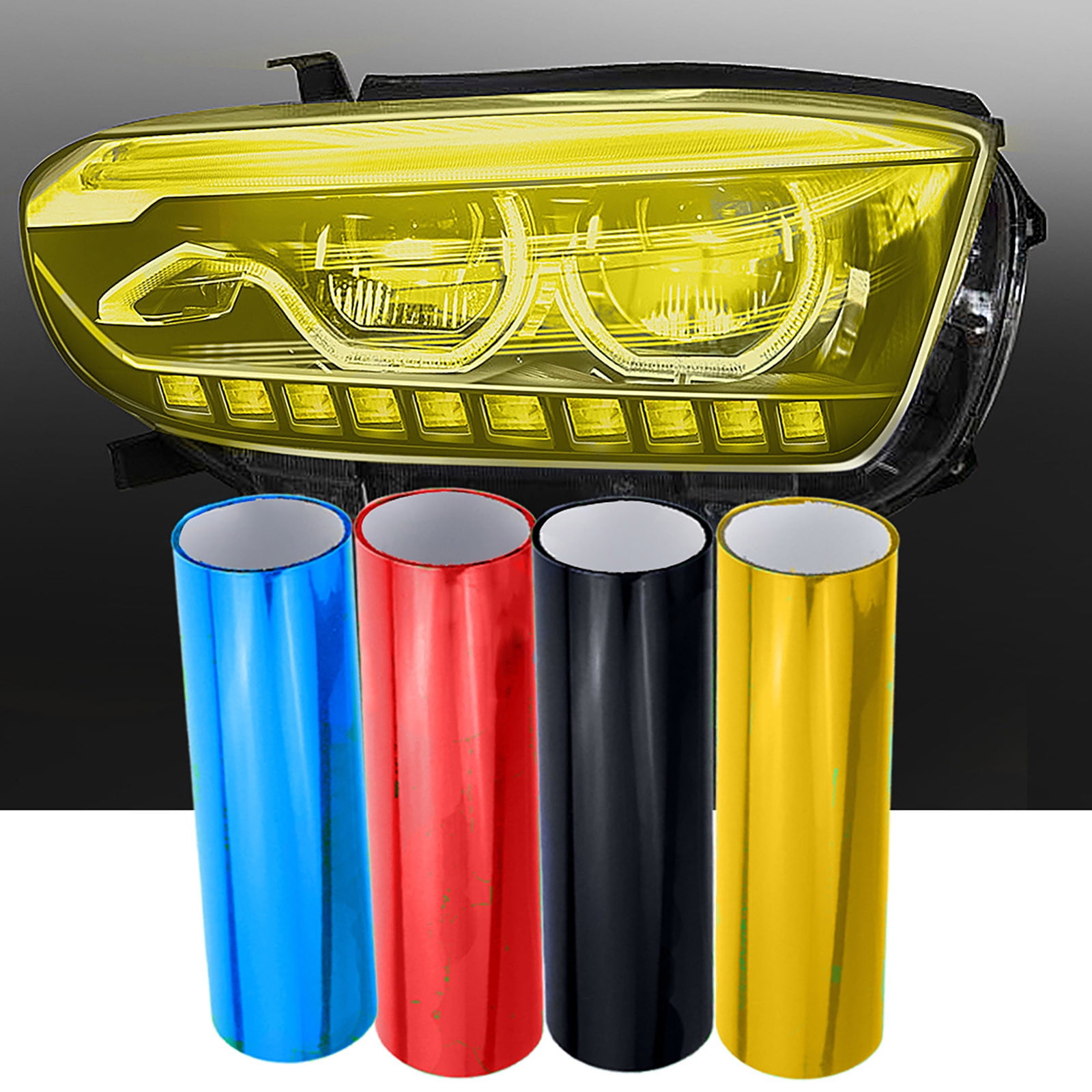 Car Headlight Color Change Film,Translucent PVC Light Sticker with Strong Adhesion,Easy Application & Bubble-Free Removal,DIY, Purple, 30 x 100 cm — image 3