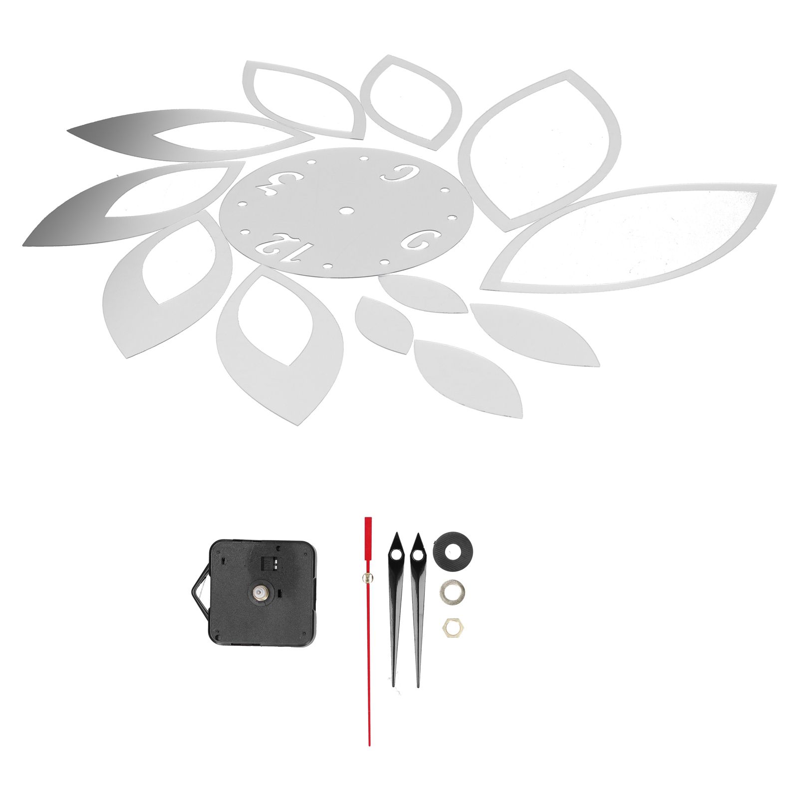 DIY Mirror Wall Clock Stickers Modern Decor for Home Living Room Background StickerSilver β image 3