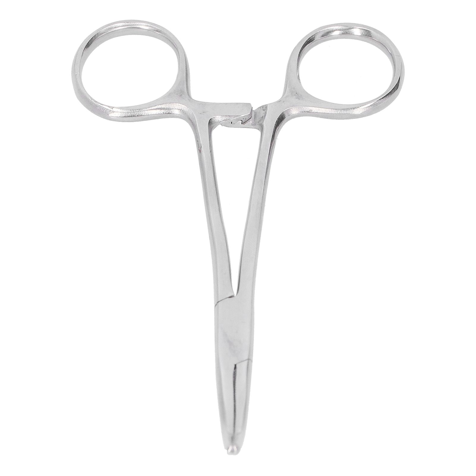 Hemostatic Forceps 14cm Stainless Steel Curved Tip Pliers Pet Hair Tweezers Livestock Supply β image 2