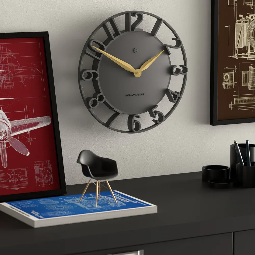 Newgate Time Traveller Wall Clock-Grey — image 4