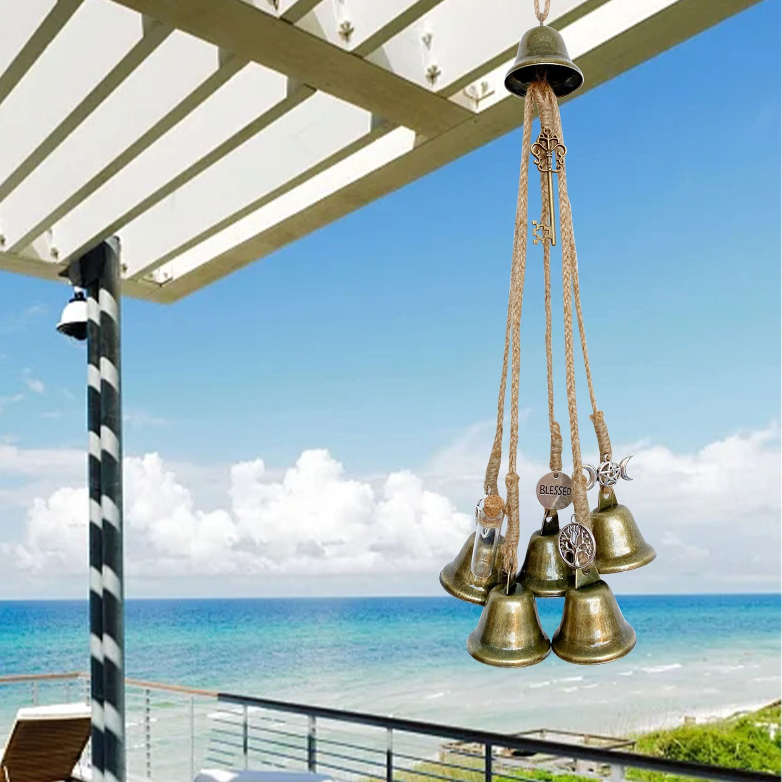 Wind Chimes, Wind Chimes Promotion, Witch Bells 1 Pieces Door Knob Hanger Witchcraft Decor Wind Chimes Positive Energy Decor Home B — image 2
