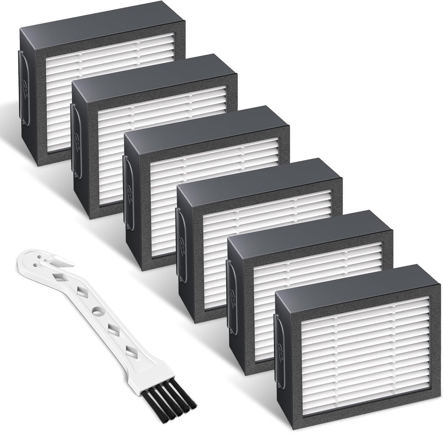 Filters Replacement for i-Robot Roomba E I & J Series i1+ i3 i3+ i4 i5/plus i6 i6+ i7 i7+/plus i8 i8+ E5 E6 E7 Vacuum Cleaner parts 4639161,6 Pack High