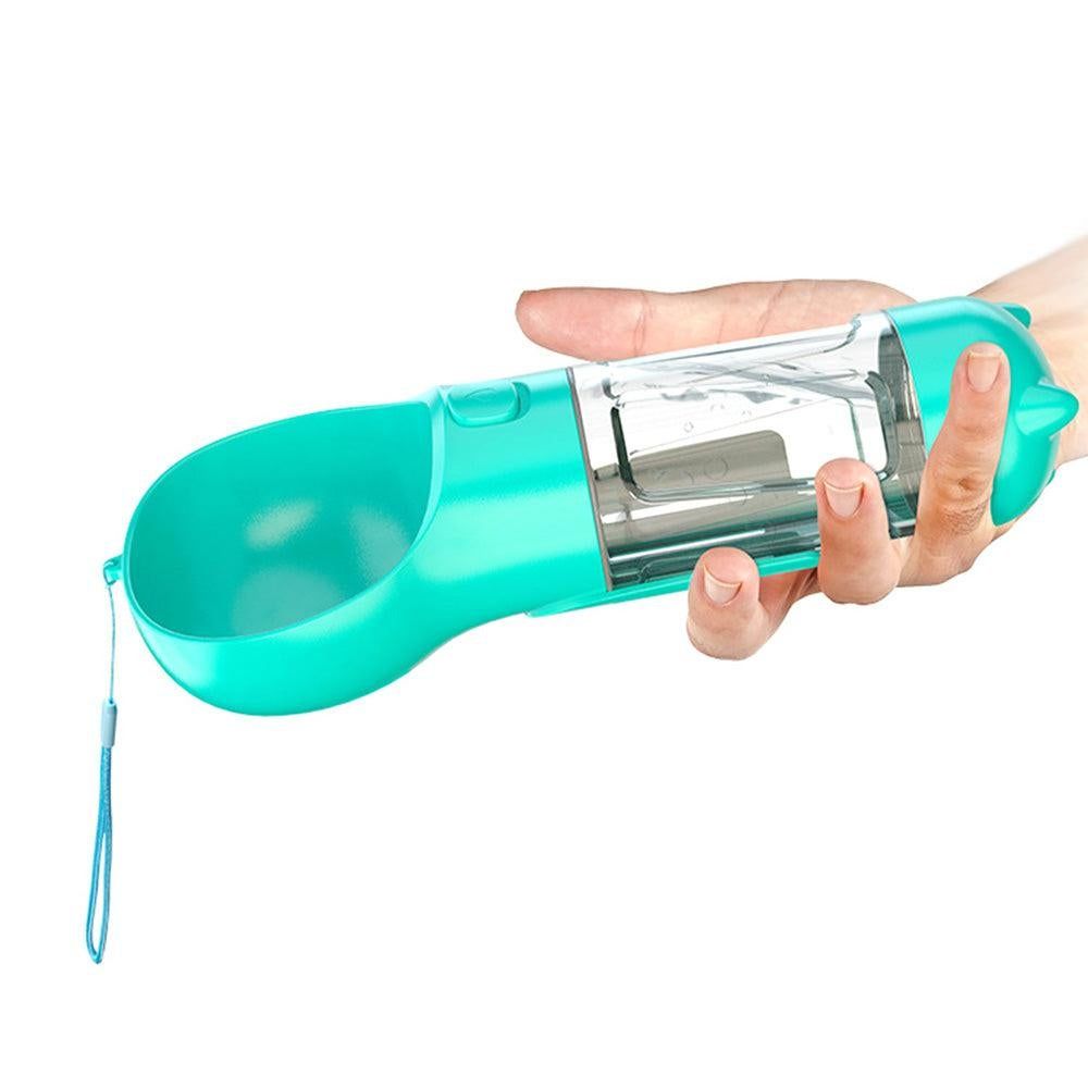 4 in 1 Pet Feeder Dog Cat Puppy Water Bottle Cup Travel Pooper Scooper Outdoor Blue 300ml โ image 6
