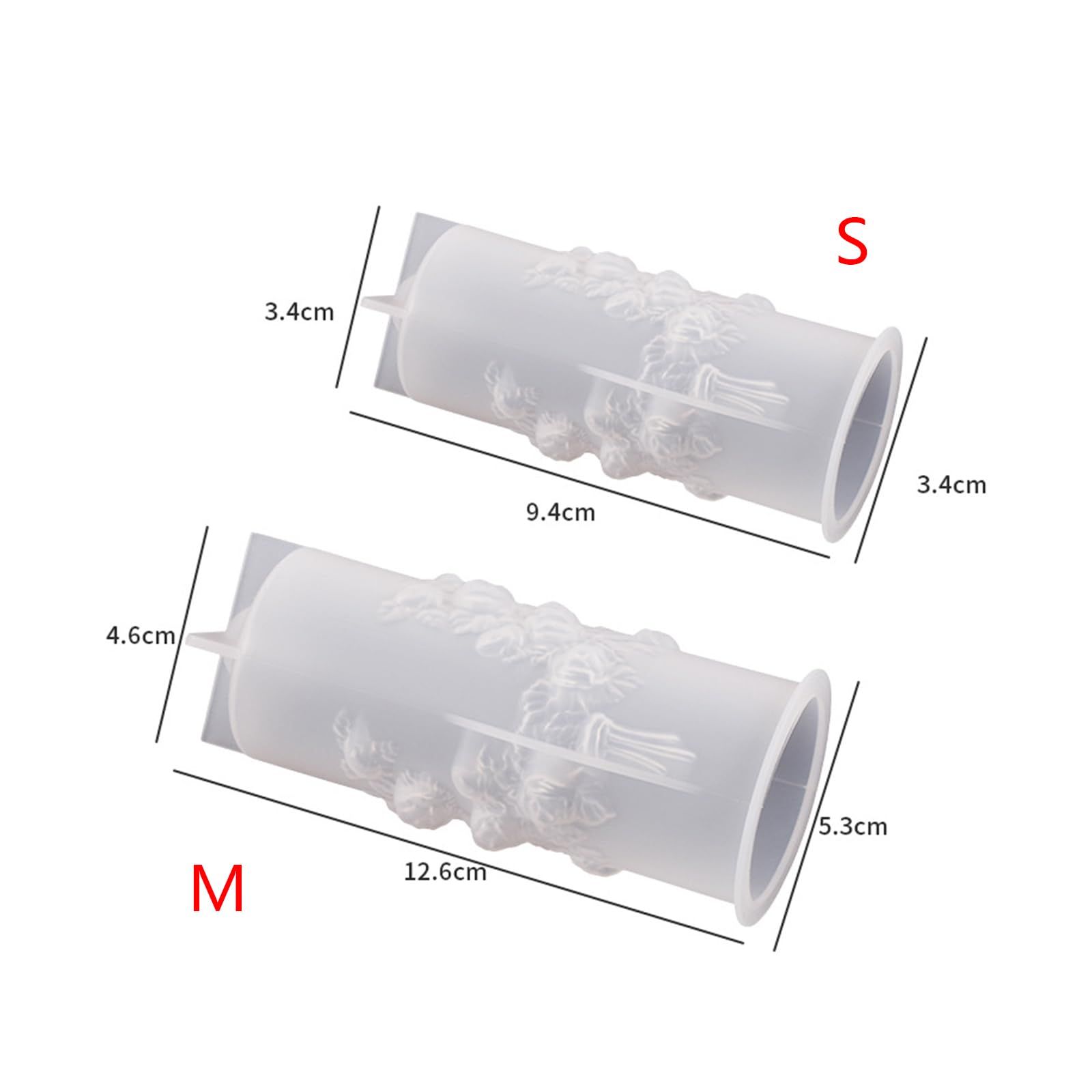 Flower Pillar Candle Molds 2pcs Rose of The Valley Cylinder Silicone Molds for Candle Making Soaps Resin Clay Decoration Crafts — image 3