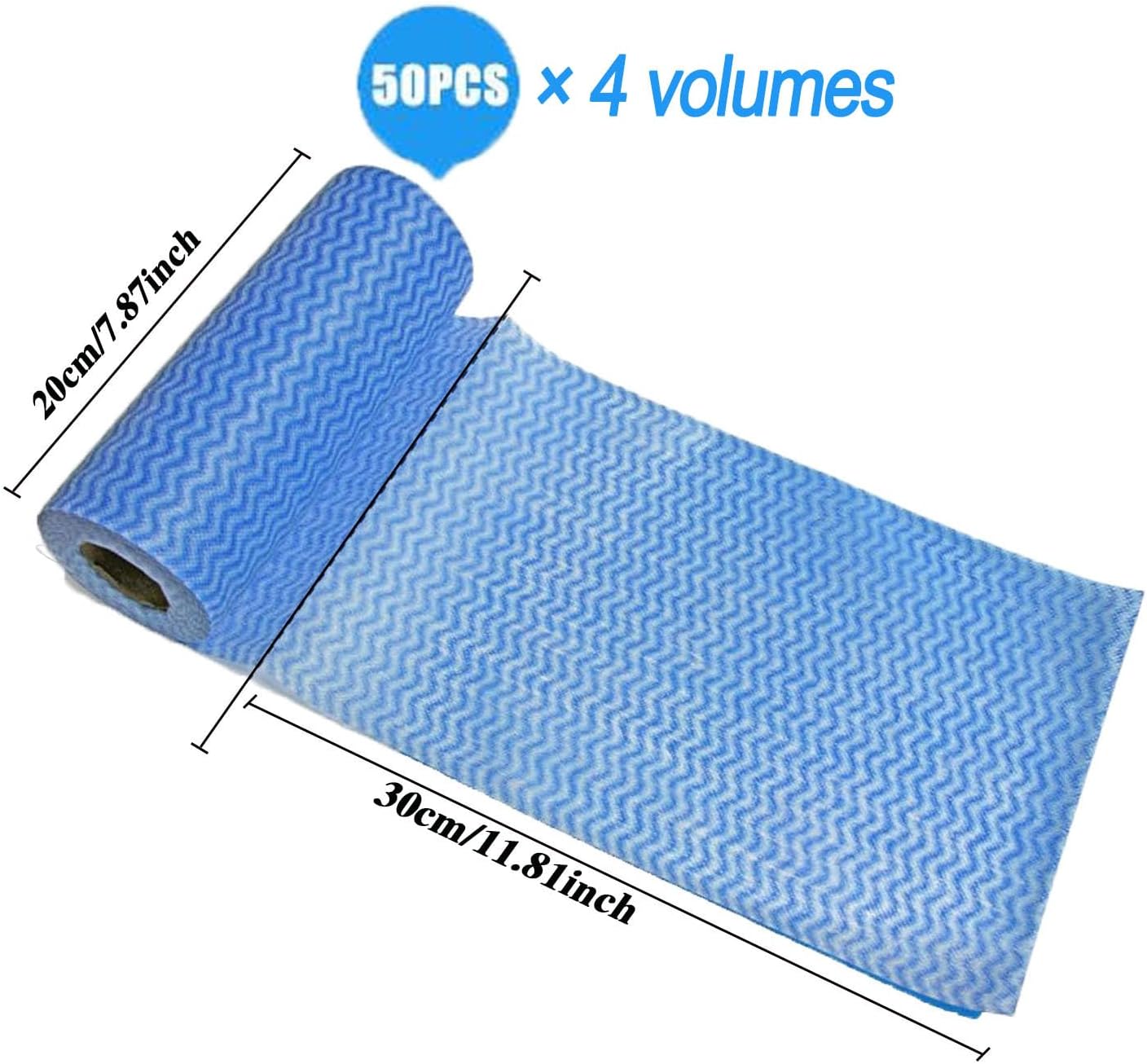 Disposable Cleaning Towel (4 Rolls /200pcs) Reusable Cleaning Wipe, Dish Towels Dish Rags Reusable Quick-Dry — image 2