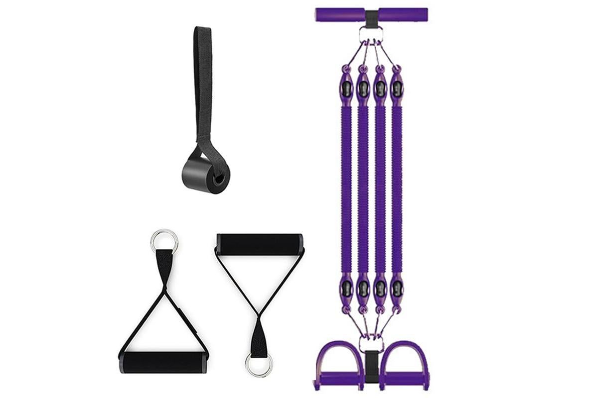 1 Set 4-in-1 Resistance Band Pedal Puller for Sit-Up Home Gym Yoga Pilates - 4 Tubes โ image 6