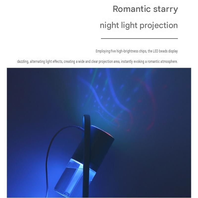 Dark blue 360 Rotating USB Humidifier with Star Projector - 200ml Portable Cool Mist Maker, Quiet Desktop Air Diffuser for Bedroom and Office โ image 5