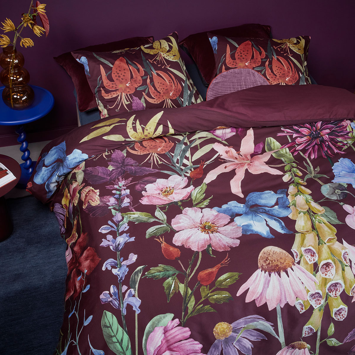 Bedding House Lily Multi Cotton Floral Quilt Cover Set Queen — image 5