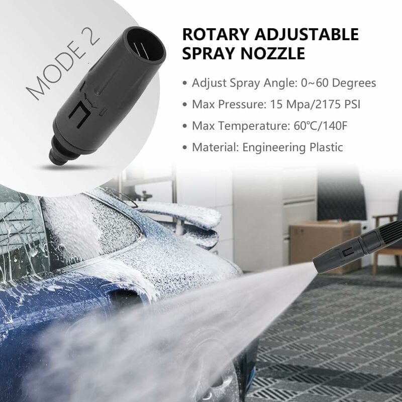 Karcher pressure washer lance dual function rotating nozzle adjustable turbo jet accessory, Engineering Plastic material — image 4