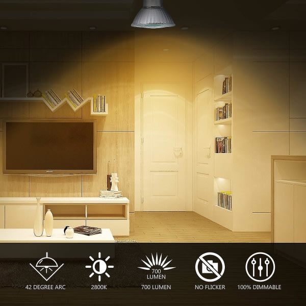8-pack GU10 halogen bulbs 35W 220V warm white 2800K โ image 2