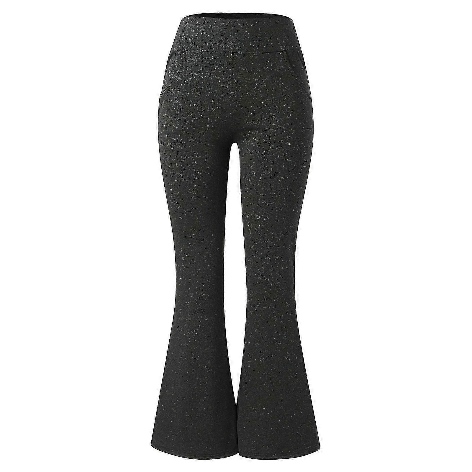 Women's High Waist Yoga Leggings with Pockets Workout Fitness Pants Stretch Casual Sports Trousers - Black S — image 4