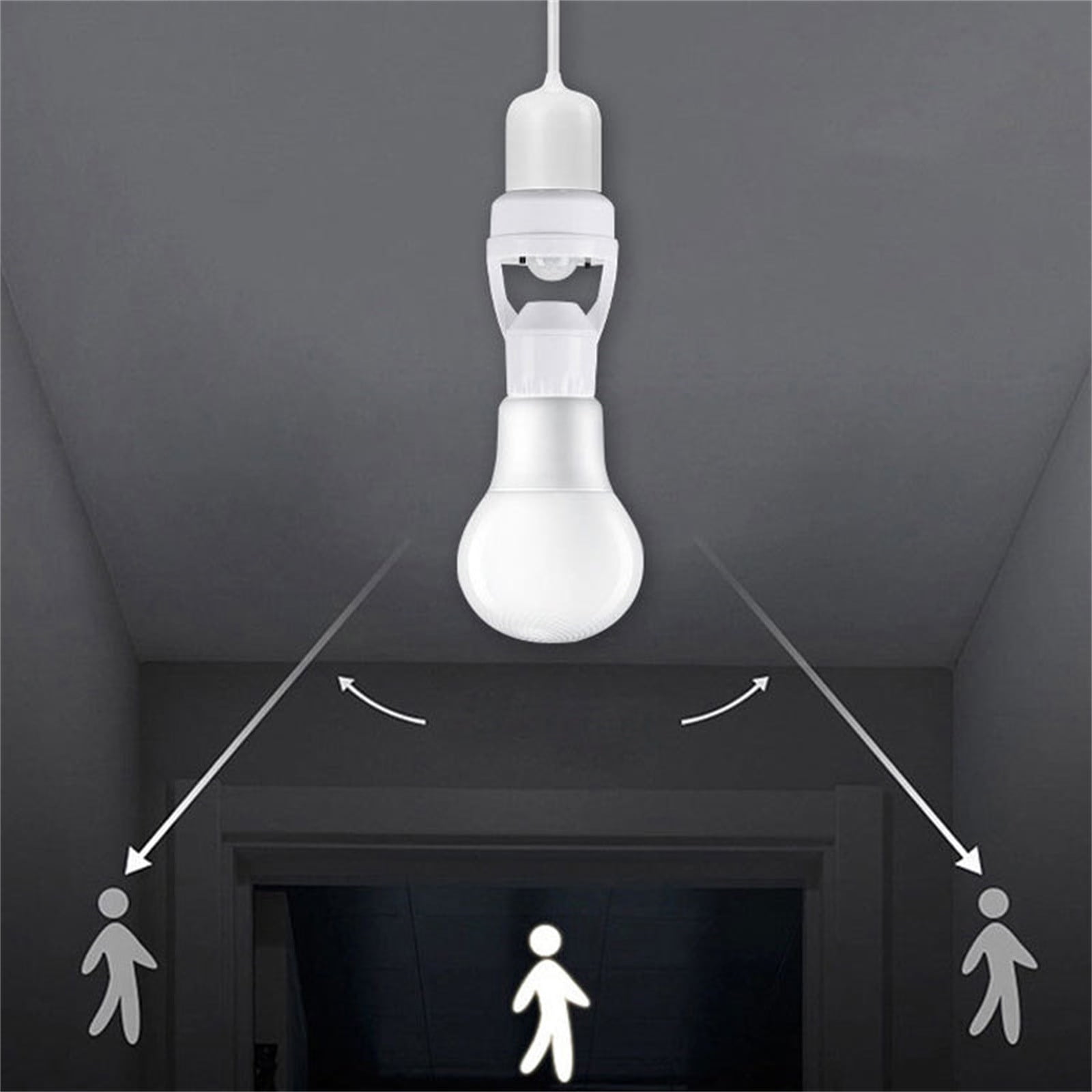 E27 Screw Motion Sensor Light Socket with Infrared Detection,Automatic On/Off for Stairs and Hallways,Easy Installation No Wiring,360-Direction Sensing for — image 4
