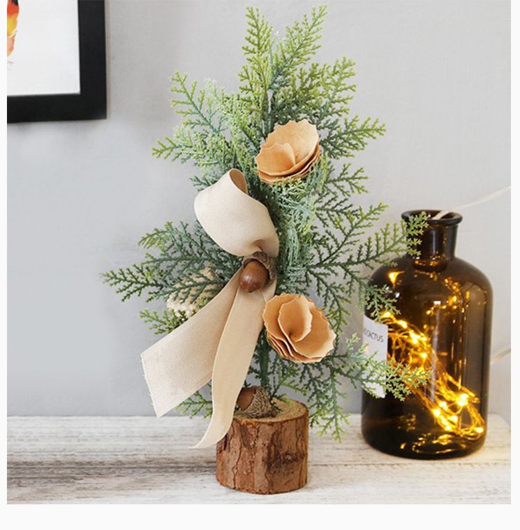 25cm Pine Needle Style Desktop Mini Christmas Tree โ image 3