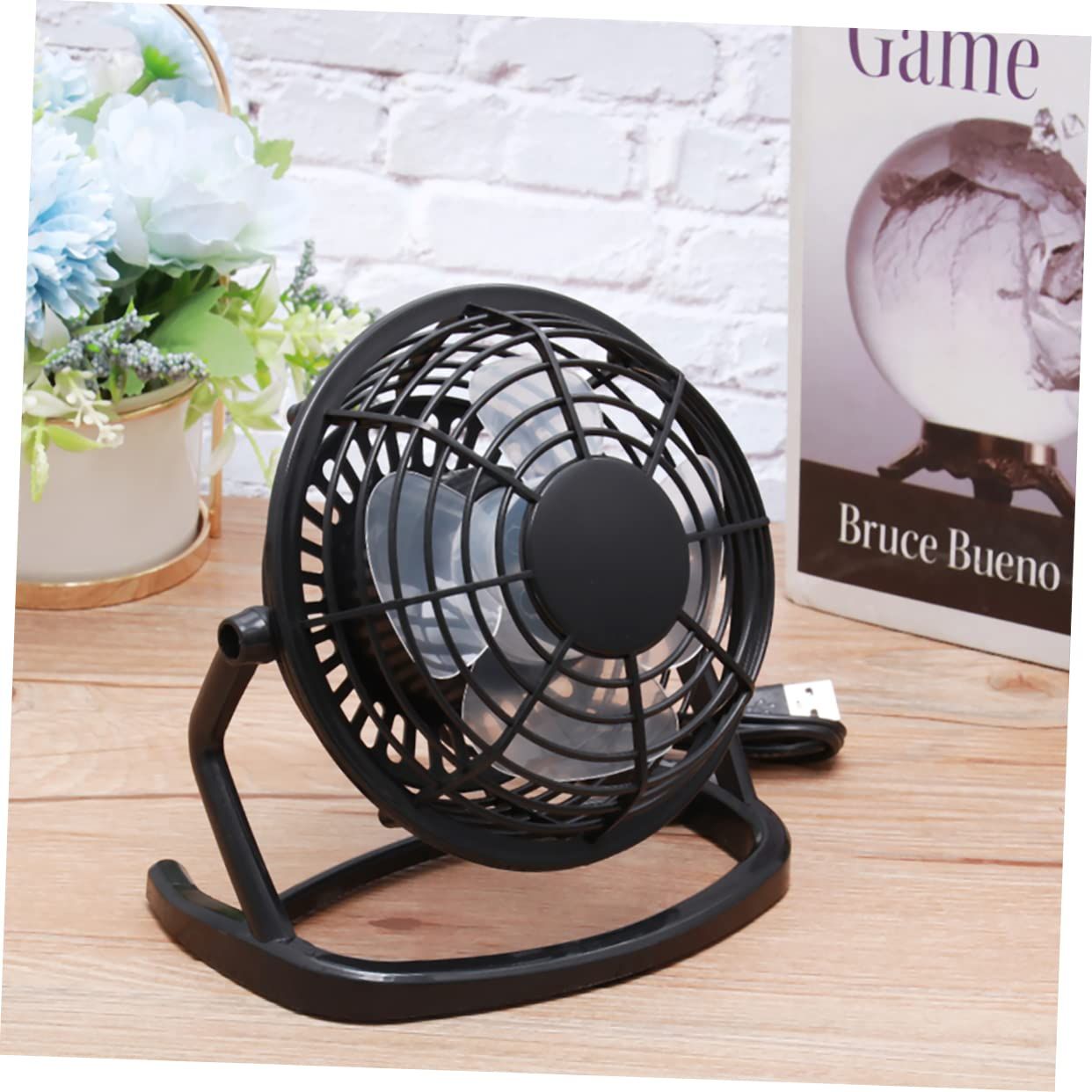Rechargeable Batteries Small Exhaust Fan Desk Fans Small Quiet Electric Plug in Rechargable Batteries Small Table Fan Student — image 4