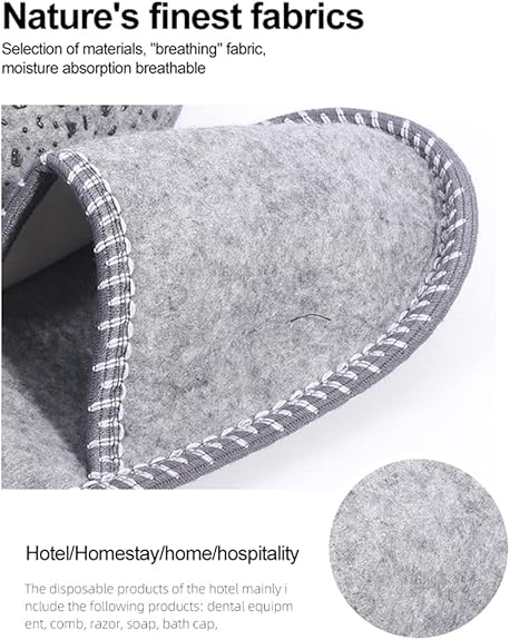 House Slippers - 6 pairs - 3 sizes - Guest Slippers - House Slipper Set - Fleece Wool - Non-slip - Disposable Slippers - Washable - Spa Slippers - Suitable for — image 6