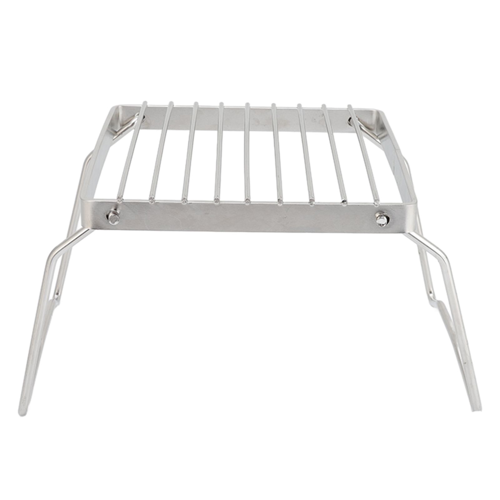 Folding Campfire Grill Stainless Steel Grid Shaped Camping Grill Grate Picnic QQB Grate for Outdoor