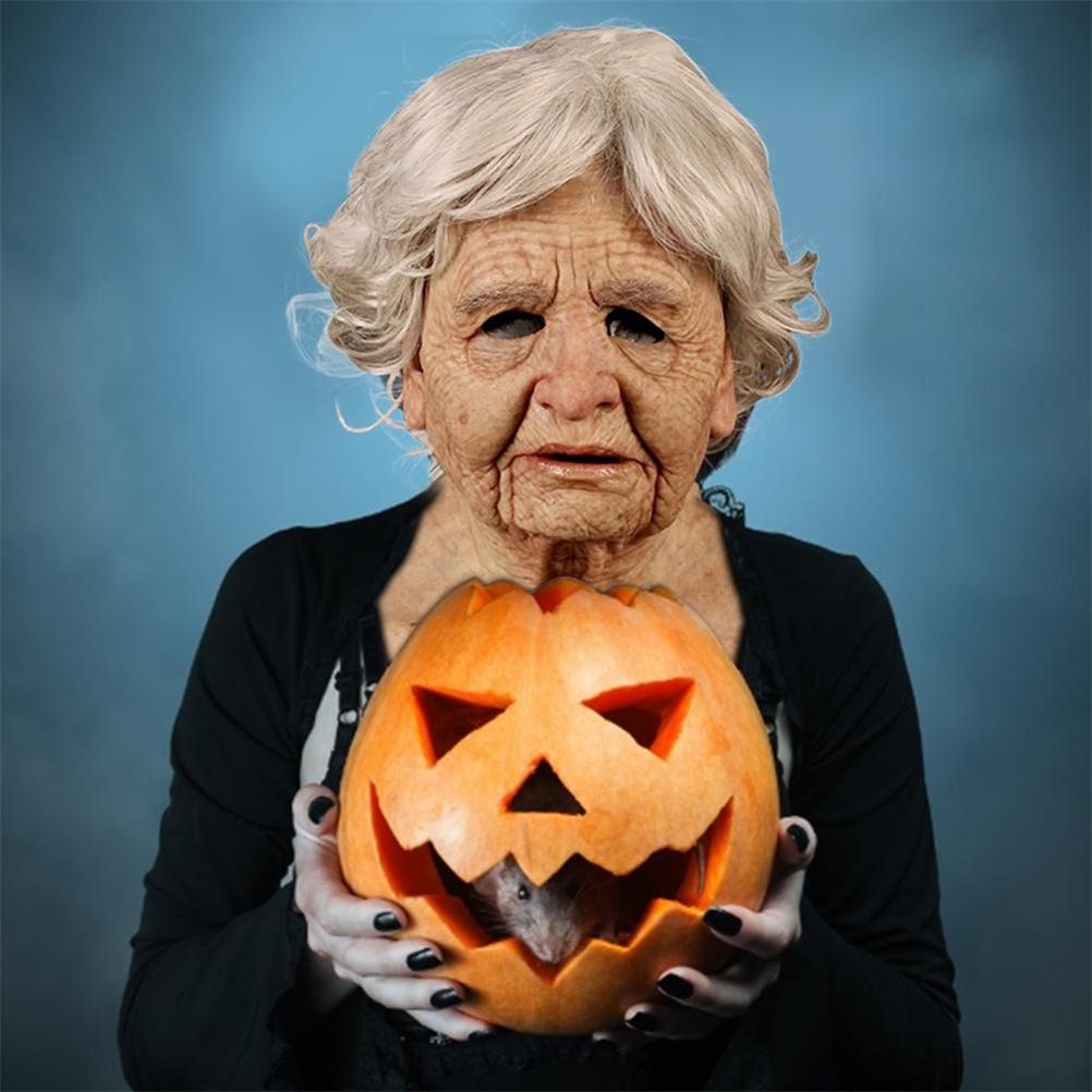Halloween Latex Face Cover Novelty Old Man Horror Heagear for Masquerade Party โ image 6