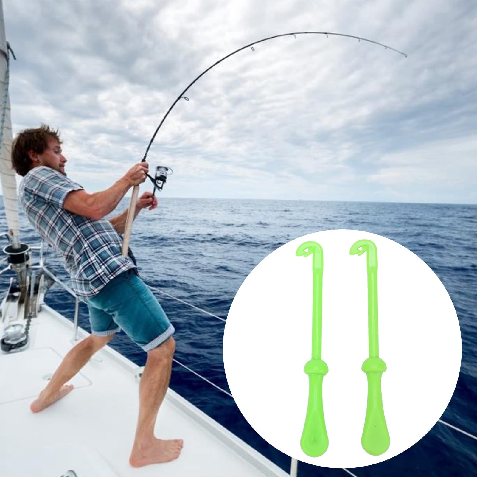 2pcs Fast Knot Tying Tool Portable Plastic Hook Loop Disgorger Remover for Fishing Easy to Use fine workmanship — image 5